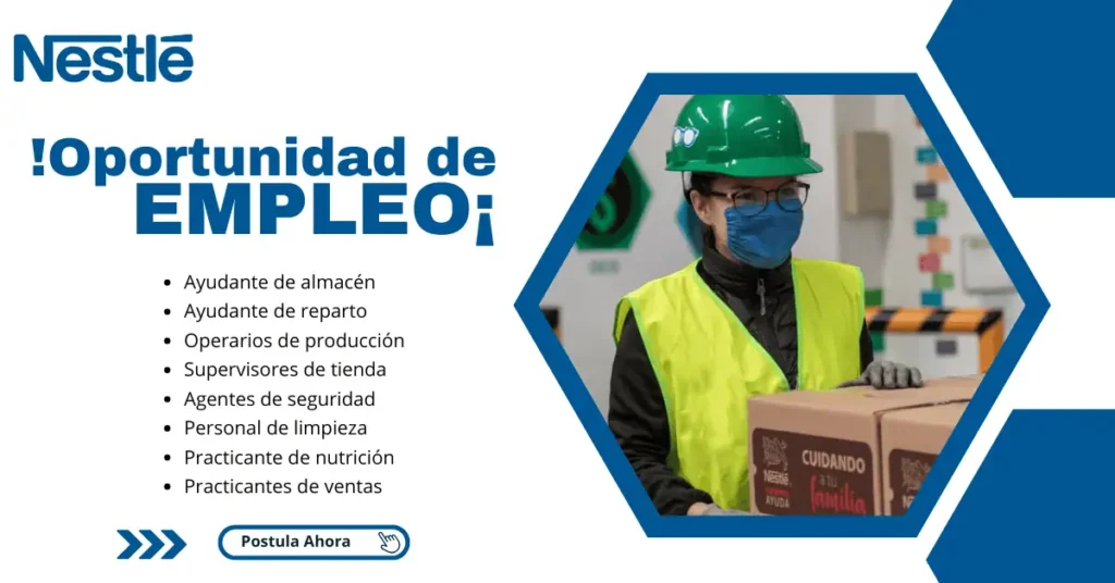 VACANTES DISPONIBLES EN NESTLE